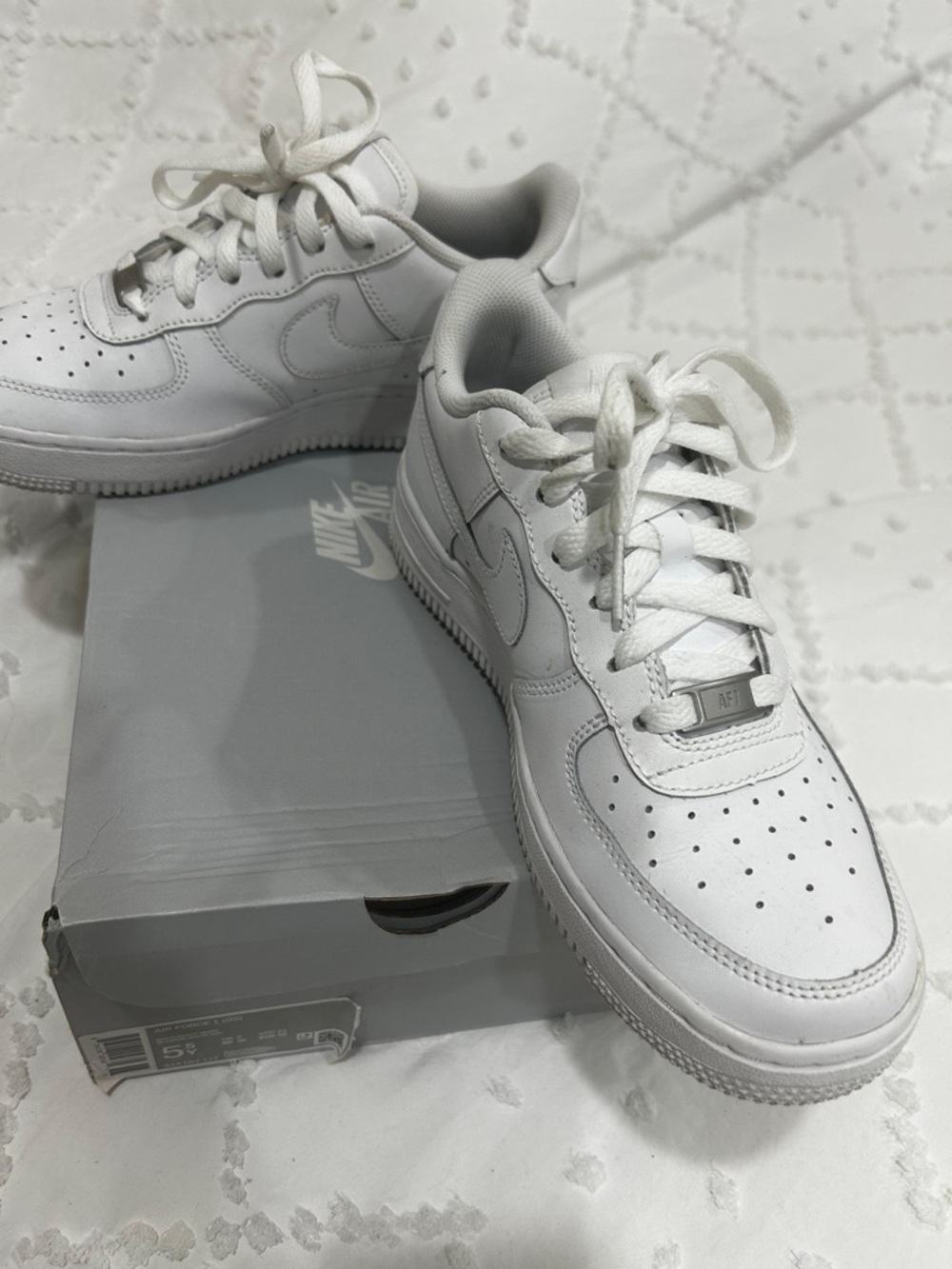 Nike White Low-Top Leather Sneakers